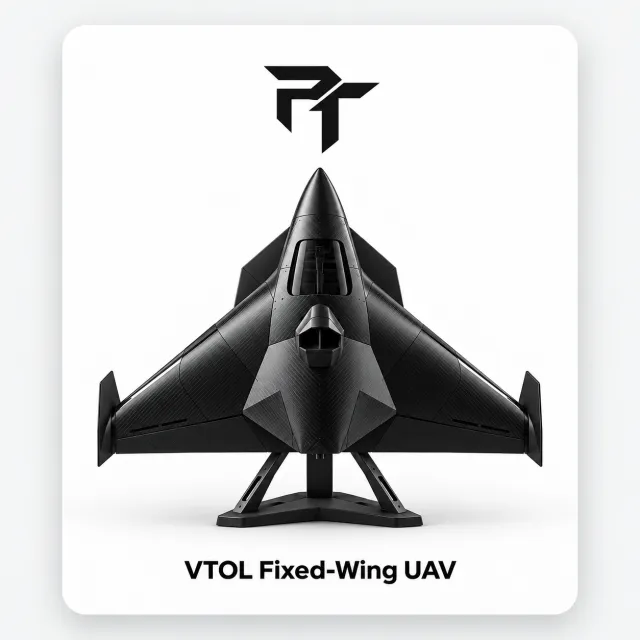 1–3 m VTOL Fixed-Wing UAV, concept render